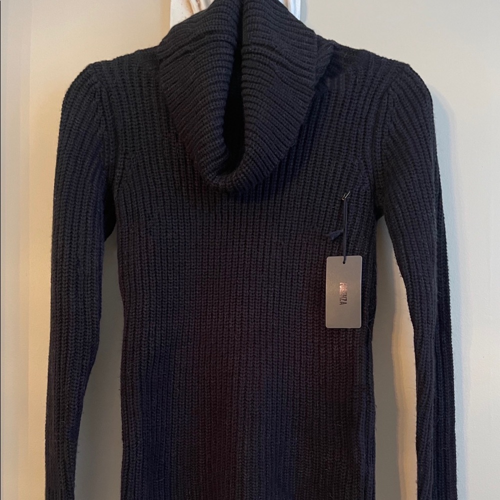 FORENZA BLACK KNIT COWL NECK SWEATER - NWT